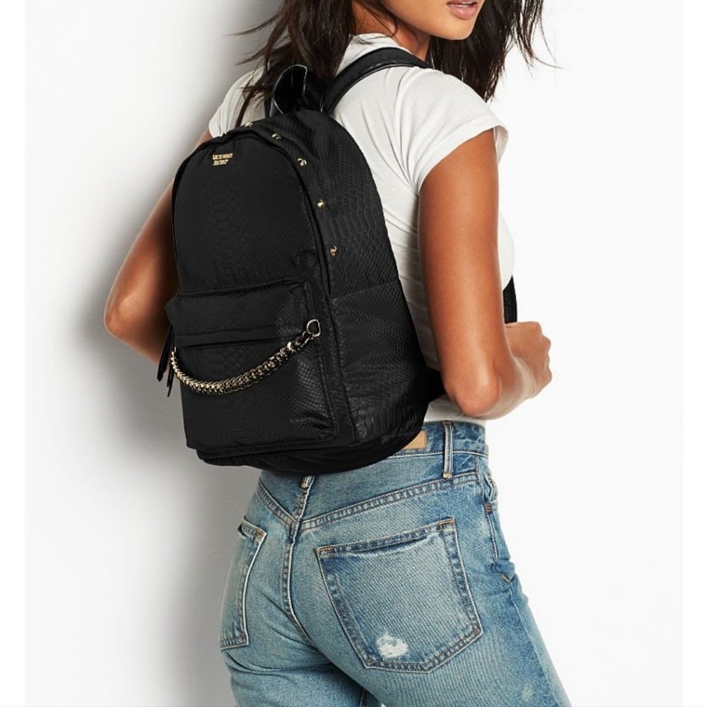 Victoria Secret Nylon Python Stud City Backpack